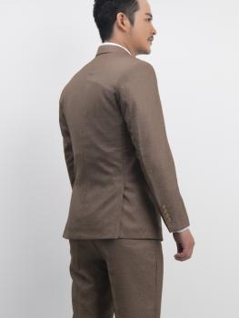 Bộ Suit Nâu Cafe Bố Vegoc Classic Fit TGSH190
